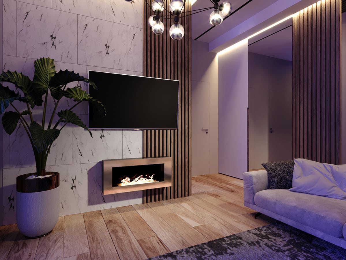 Биокамин "Русский огонь" Барокко 900N настенный с защитным и декоративным стеклом по цене 49 100 руб.