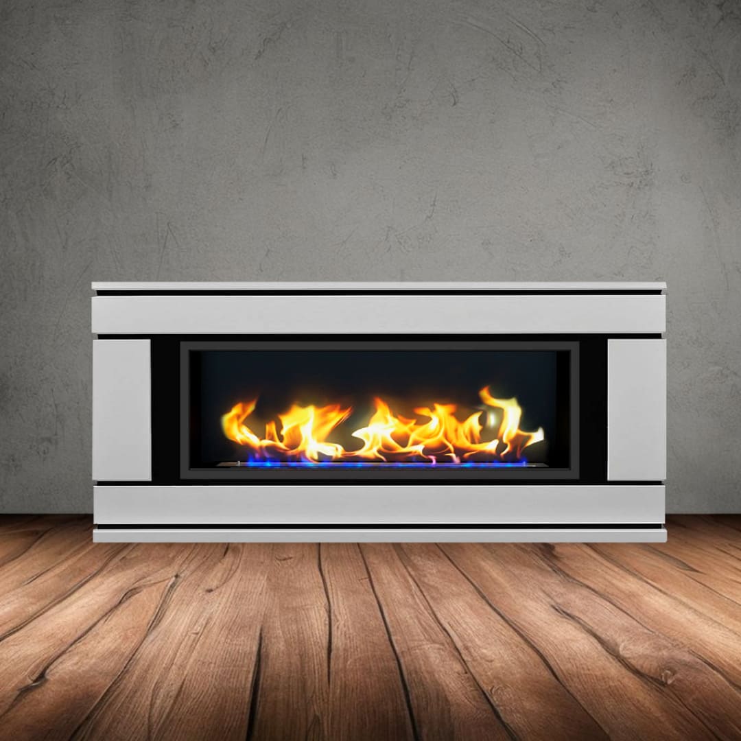 Биокамин в линейном портале "Русский огонь" Вега с защитным стеклом по цене 103 600 руб.