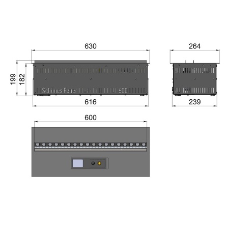 Электроочаг Schönes Feuer 3D FireLine 600 RGB