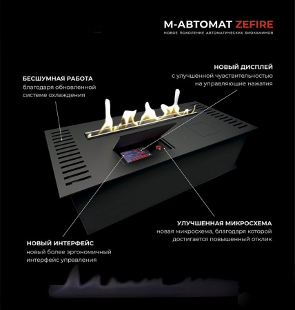 Автоматический биокамин ZeFire M 900 шлифованный с ДУ Автоматический биокамин ZeFire M 900 шлифованный с ДУ по цене 333 000 руб.