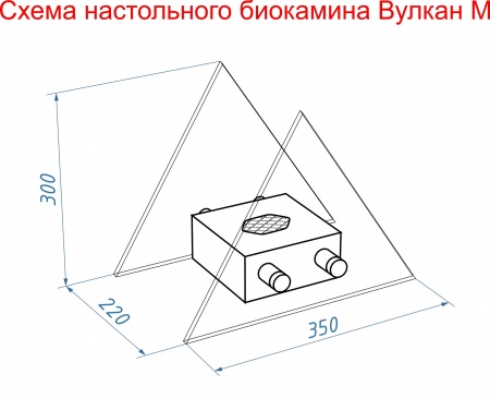 Настольный биокамин Lux Fire "Вулкан" M Чёрный Настольный биокамин Lux Fire "Вулкан" M Чёрный по цене 11 490 руб.