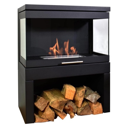 Напольный биокамин SteelHeat FAMILY черный по цене 142 000 руб.