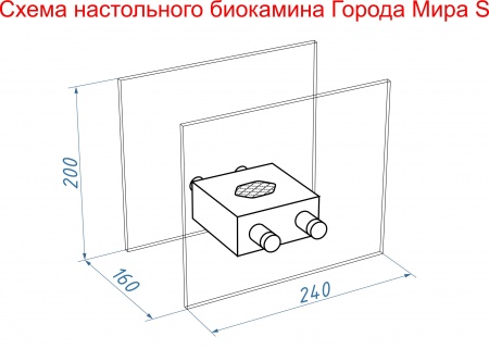 Настольный биокамин Lux Fire "Лондон" S Настольный биокамин Lux Fire "Лондон" S по цене 11 737 руб.