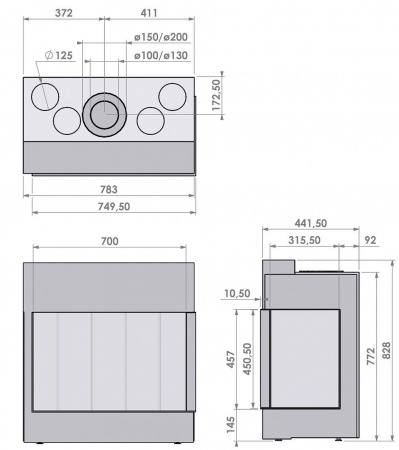 Газовый камин BellFires Corner Bell Small Газовый камин BellFires Corner Bell Small